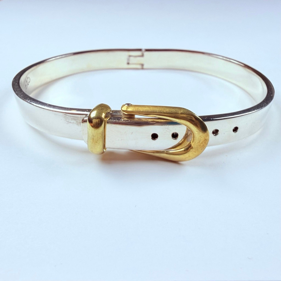 Unbranded Jewelry - Taxco Adjustable Belt Buckle Sterling Silver 925 Vintage Mexico Bangle Bracelet